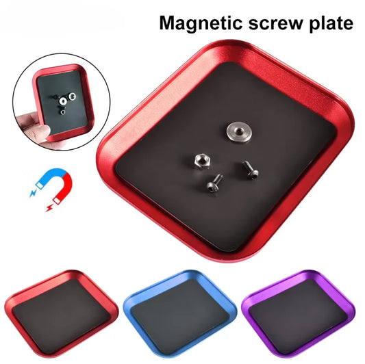 Schraub schale mit Magnet kissen Aluminium legierung Magnets ch rauben Scheiben speicher platte für RC Flugzeug Auto Boot Reparatur werkzeug magnetisch